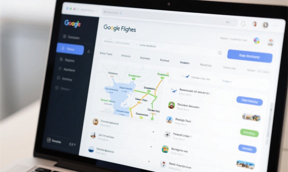 Google Flights multi-city search interface