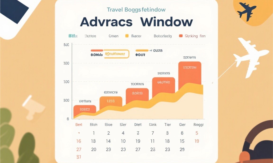 Advance purchase window chart showing optimal booking timing
