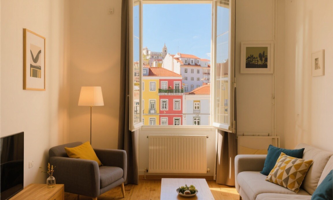 Monthly apartment rental in Lisbon with view of the city