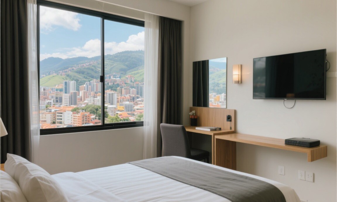 Hotel room with monthly rate in Medellin, Colombia