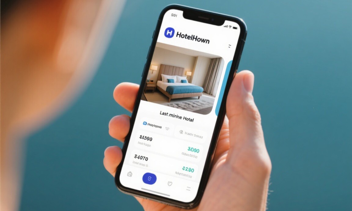 Last-minute hotel deals on mobile apps