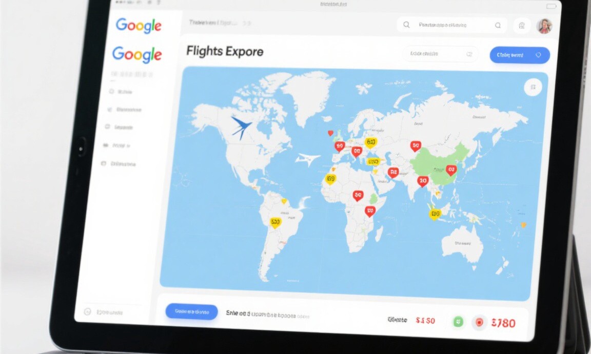 Google Flights Explore feature showing cheapest destinations