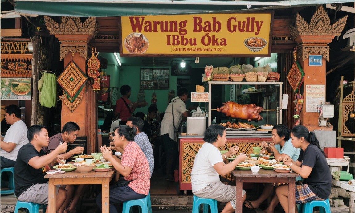 Warung Babi Guling Ibu Oka in Ubud, Bali
