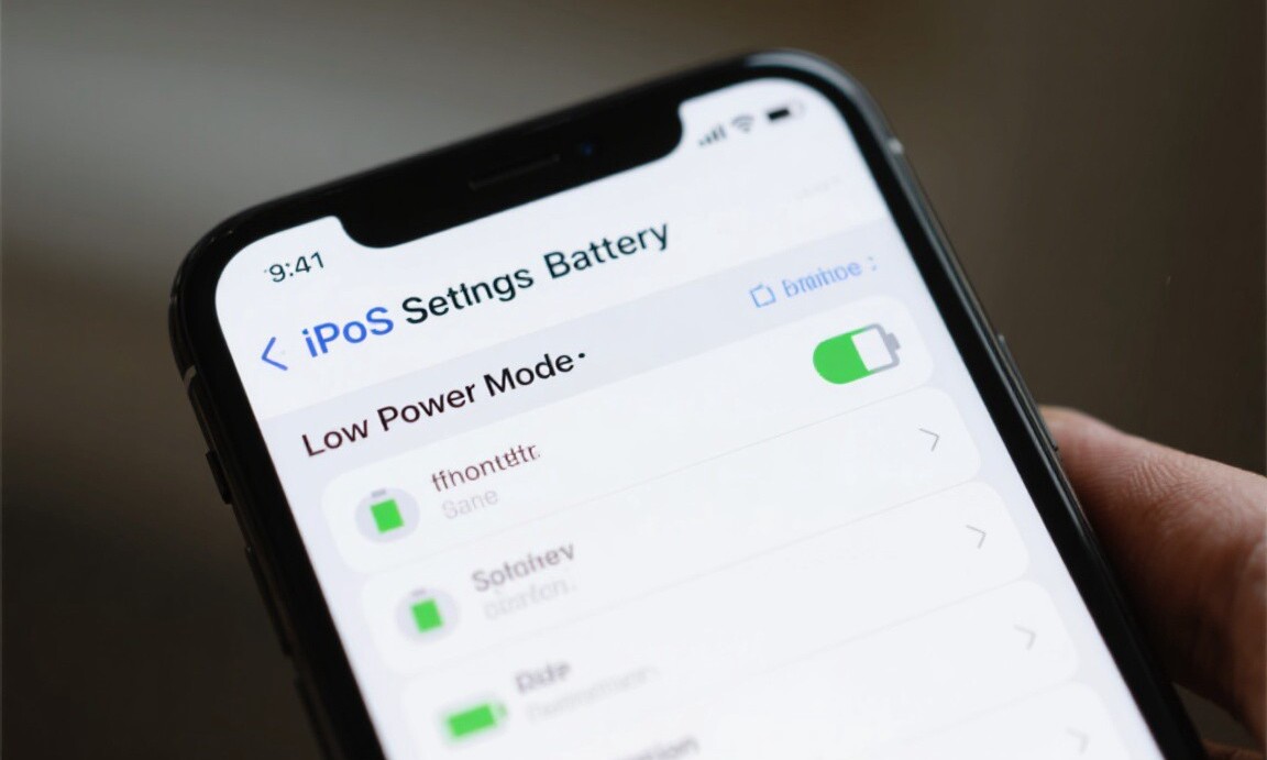 iPhone battery settings optimized for travel