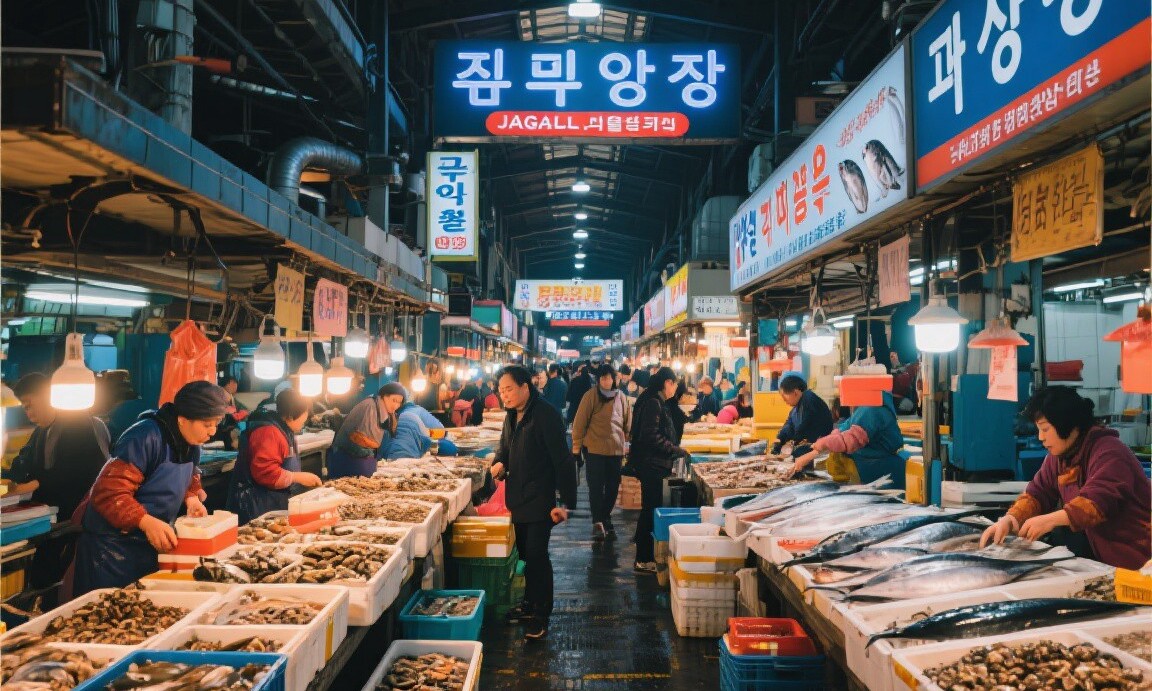 Jagalchi Fish Market in Busan, South Korea