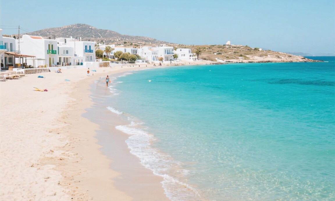 Naxos beach in Greece as a Santorini alternative