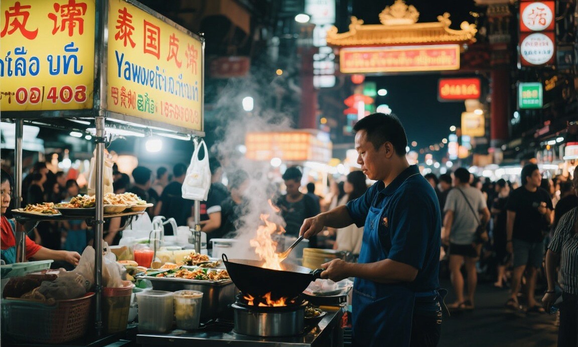 Street food vendor in Bangkok's Chinatown