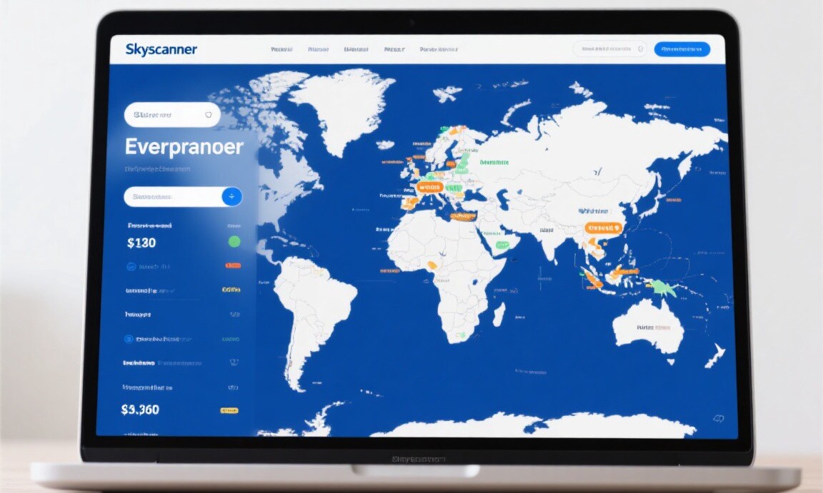 Skyscanner's Everywhere search showing cheapest global destinations