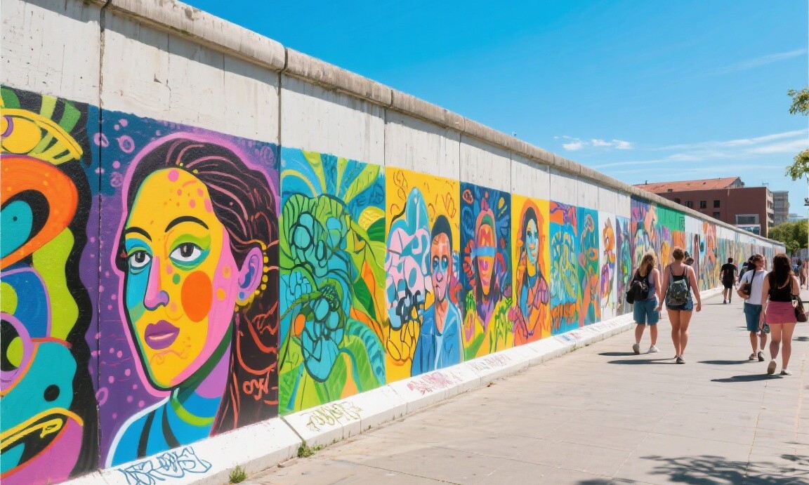 East Side Gallery Berlin Wall murals