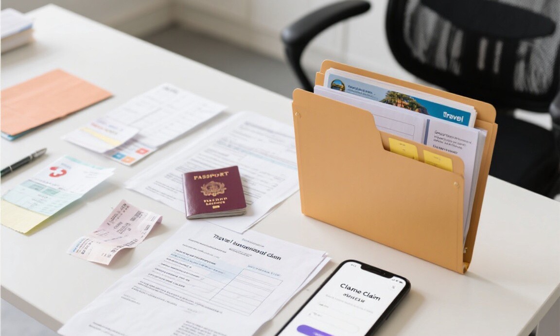 Filing a travel insurance claim with documentation
