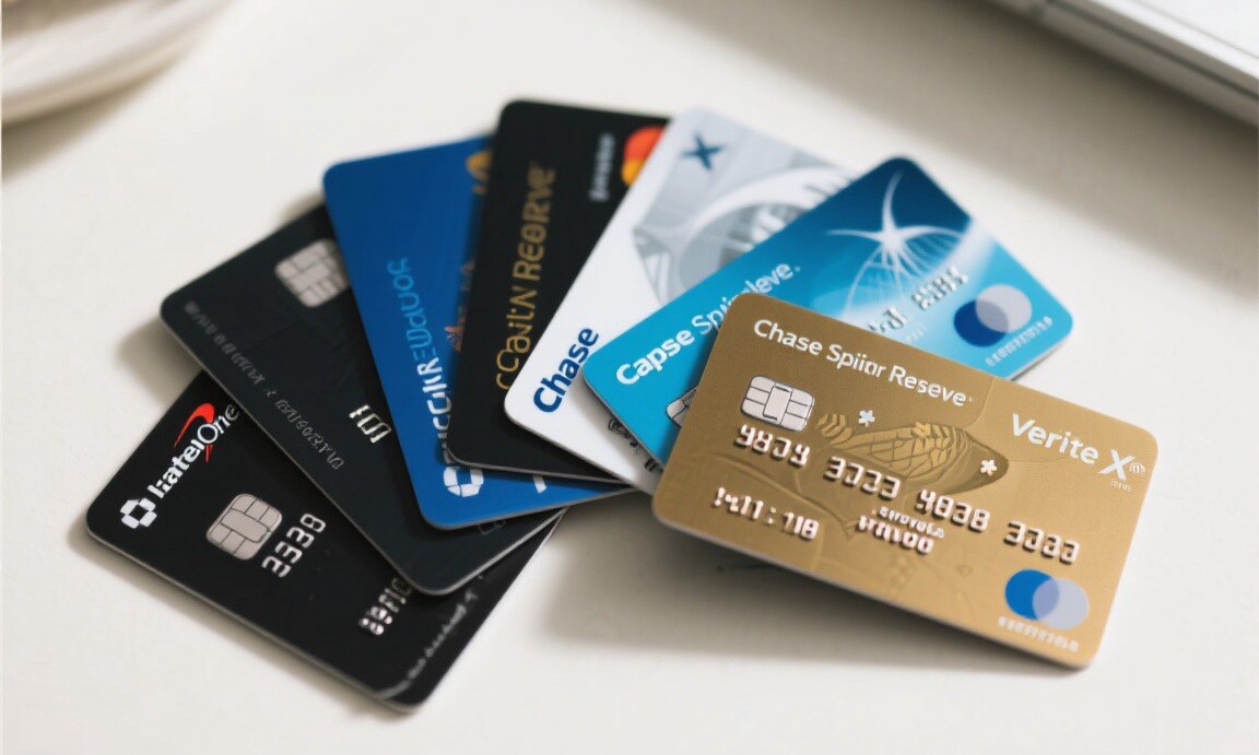 Credit card portfolio for travel points earning
