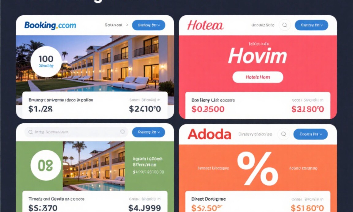 Hotel price comparison across multiple booking platforms